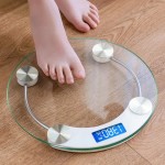 Balança digital inteligente para banheiro, com display LCD, medições precisas, para peso corporal, utensílios de banheiro para casa