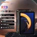 Oukitel RT9 10.1 "Tablet robusto com tela HD Bateria de 11000mAh 24GB RAM 256GB ROM Mesa robusta Android 14.0 Tablet PC