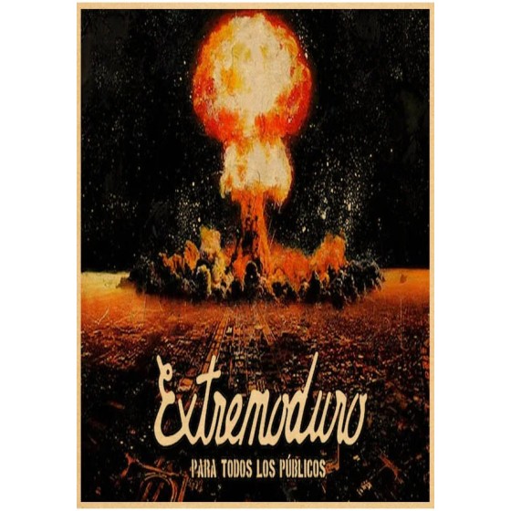 Extremoduro álbum de banda vintage, pôster, café, bar, decoração de quarto, sala de estar, retrô, papel kraft, adesivo de parede, pintura artística