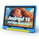 Tablet infantil android 15 tablet para crianças 10 polegadas 8gb + 64gb 8 núcleos com estojo 1tb tf expansível para crianças pequenas controle parental