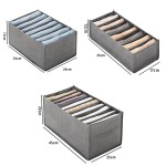    Armários organizador de roupas dobrável caixa de armazenamento jeans armário gaveta organizador com alças organização de armazenamento de guarda-roupa