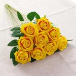 1/5/10/20 pçs rosas flores artificiais rosa ramo de flor rosas vermelhas artificiais realista rosa falsa para decoração de casa de casamento