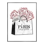 Moda mulher perfume poster imprime fotos flor rosa sexy lábio compõem meninas arte da parede pinturas em tela para sala nórdica dez