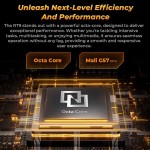 Oukitel RT9 10.1 "Tablet robusto com tela HD Bateria de 11000mAh 24GB RAM 256GB ROM Mesa robusta Android 14.0 Tablet PC