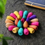 Cones de incenso de refluxo para cachoeira, aromas naturais misturadas, suporte para queimador de incenso, presente, ideal para ioga, aromaterapia