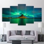 Cartazes HD de Aurora, pintura modular, pôster de vulcão, imagens de arte de parede em tela, decoração de casa para sala de estar, 5 peças