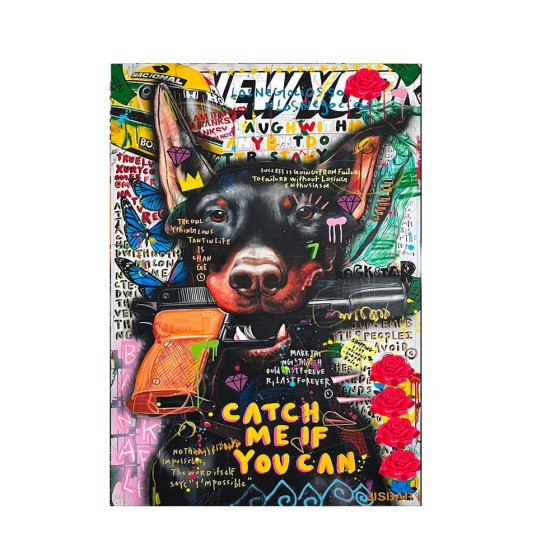 A criação de adão graffiti arte pintura em tela van gogh rua arte da parede cartaz anjos moda lona graffiti arte pintura