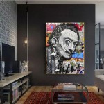 A criação de adão graffiti arte pintura em tela van gogh rua arte da parede cartaz anjos moda lona graffiti arte pintura