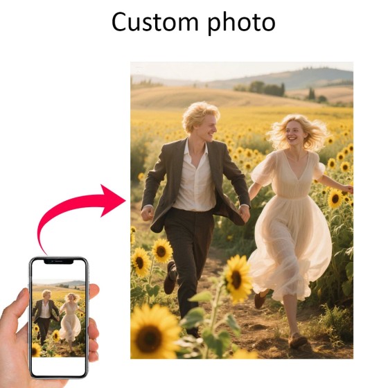 1 peça de tela de tamanho grande com foto personalizada, presente personalizado para decoração de quarto, itens de decoração de casa personalizados, decoração de parede, presente perso