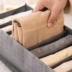    Armários organizador de roupas dobrável caixa de armazenamento jeans armário gaveta organizador com alças organização de armazenamento de guarda-roupa