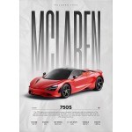 Carros famosos modernos w16 750s pintura em tela arte da parede moda luxo esportes carro cartaz impressões para sala de estar decoração casa presente