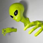 Arte de suspensão de parede alienígena verde, ufo, visitante, 51 áreas, organismo extraterrestre, monstro, estudo, sala de estar, ornamento, presente do amante