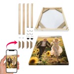 1 peça de tela de tamanho grande com foto personalizada, presente personalizado para decoração de quarto, itens de decoração de casa personalizados, decoração de parede, presente perso