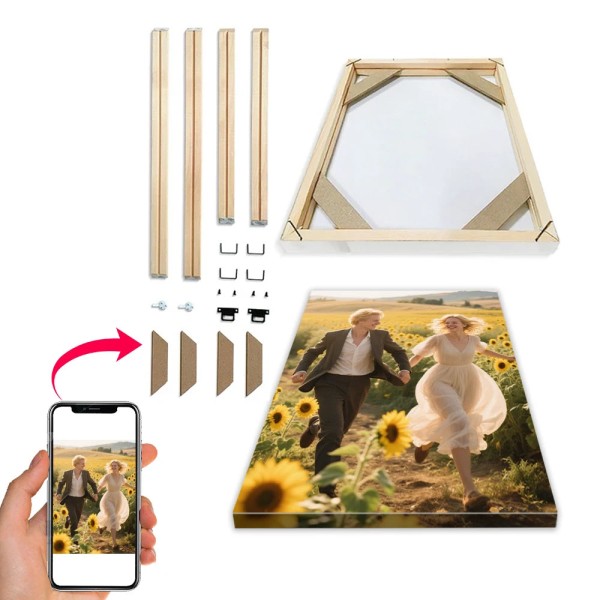 1 peça de tela de tamanho grande com foto personalizada, presente personalizado para decoração de quarto, itens de decoração de casa personalizados, decoração de parede, presente perso