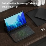 Capa de teclado para samsung galaxy tab s10fe s9fe s6 lite 10.4 "a9 + s7 s8 s9 10 fe plus 11 "12.4" teclado mágico tablet capa