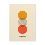 Abstrato laranja bauhaus cartaz geométrico pop art nascer do sol & bicicleta impressões de arte da parede para sala estar moderna dormitório decoração casa