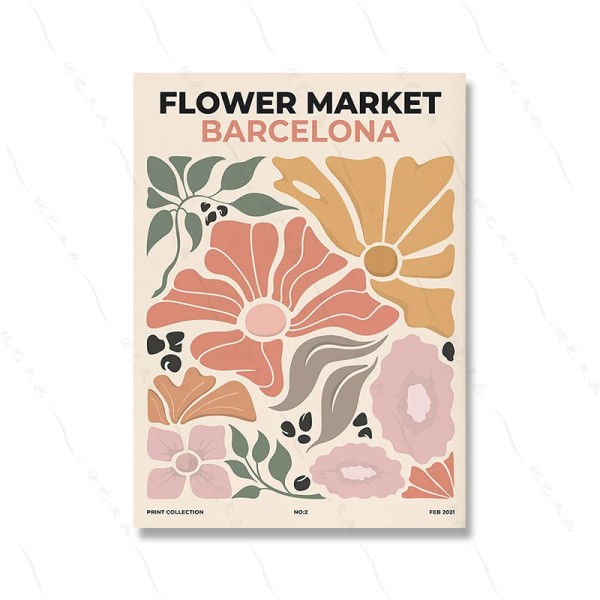 Conjunto de exposição vintage de 12 impressões, arte de parede, mercado de flores, matisse bauhaus, pôster abstrato, pintura em tela, decoração nórdica de casa