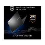 Notebook ASUS Vivobook Go 15 AMD Ryzen 5 7520U 8GB RAM 512GB SSD 15,6" Full HD Windows 11 E1504FA-NJ836W