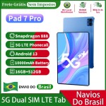 2025 versão global original tablet pc pad 7 pro snapdragon 888 11 polegadas android13 12gb + 512gb 10000mah wifi gps 4g lte bluetooth