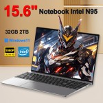 Leno novo 15.6 "portátil intel n95 windows11 32gb ddr4 2tb ssd 7500mah escritório notebook pc gamer com impressão digital retroiluminada
