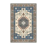 Vikama lavável dobrável imitação de caxemira tapete porta entrada persa estilo retro sala estar quarto cama tapete macio