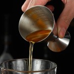 Jigger de aço inoxidável com escala de linha barra mede barra ferramentas barra acessórios