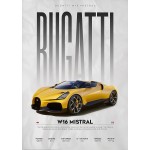 Carros famosos modernos w16 750s pintura em tela arte da parede moda luxo esportes carro cartaz impressões para sala de estar decoração casa presente