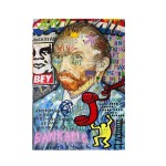 A criação de adão graffiti arte pintura em tela van gogh rua arte da parede cartaz anjos moda lona graffiti arte pintura