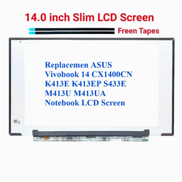 Para ASUS Vivobook 14 CX1400CN K413E K413EP S433E M413U M413UA Laptop LCD LED FHD IPS