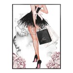 Moda mulher perfume poster imprime fotos flor rosa sexy lábio compõem meninas arte da parede pinturas em tela para sala nórdica dez