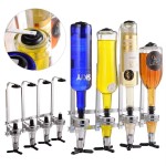 Dispensador de licor de parede, 4/5/6 garrafas, suporte de mordomo de barra para bebidas de álcool, bebidas de uísque, 4-6 tiros, suporte de dispensador de vinho