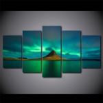Cartazes HD de Aurora, pintura modular, pôster de vulcão, imagens de arte de parede em tela, decoração de casa para sala de estar, 5 peças