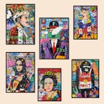 Mona lisa graffiti arte da parede cartaz a criação de adam street impressões de arte em tela picasso arte abstrata imagem pintura em tela