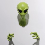 Arte de suspensão de parede alienígena verde, ufo, visitante, 51 áreas, organismo extraterrestre, monstro, estudo, sala de estar, ornamento, presente do amante