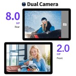 PRITOM TAB11 Android 14 Tablet 10 polegadas, 8 GB (4 + 4 Expansão) RAM + 128 GB ROM, Octa Core, 5G WiFi, com teclado, mouse, estojo