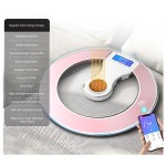 Balança de peso inteligente com display LCD, carregamento automático, recarregável, Bluetooth, gordura medida, energia leve, calorias