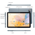 PRITOM TAB11 Android 14 Tablet 10 polegadas, 8 GB (4 + 4 Expansão) RAM + 128 GB ROM, Octa Core, 5G WiFi, com teclado, mouse, estojo