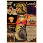 Extremoduro álbum de banda vintage, pôster, café, bar, decoração de quarto, sala de estar, retrô, papel kraft, adesivo de parede, pintura artística