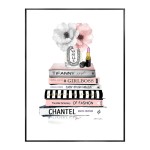 Moda mulher perfume poster imprime fotos flor rosa sexy lábio compõem meninas arte da parede pinturas em tela para sala nórdica dez