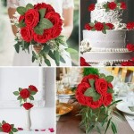 50/5 pçs rosas artificiais flores espuma falso cabeças de rosa com hastes para diy buquês de casamento casa festa mesas decorações suprimentos