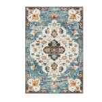 Vikama lavável dobrável imitação de caxemira tapete porta entrada persa estilo retro sala estar quarto cama tapete macio