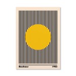 Abstrato laranja bauhaus cartaz geométrico pop art nascer do sol & bicicleta impressões de arte da parede para sala estar moderna dormitório decoração casa