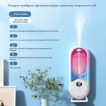 Difusor automático de fragrância, difusor de óleo essencial alimentado por USB com pulverização e luz, fragrância doméstica para sala de estar, quarto